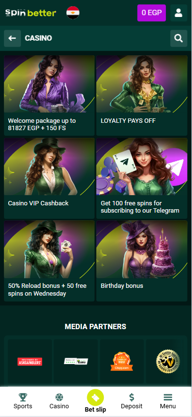 SpinBetter Casino login