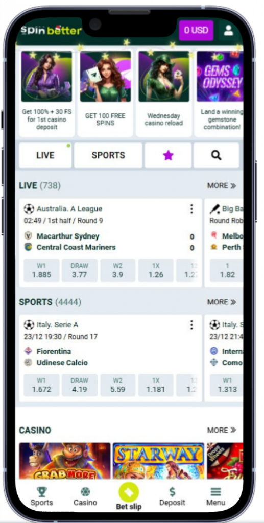 Spinbetter App for iOS APK