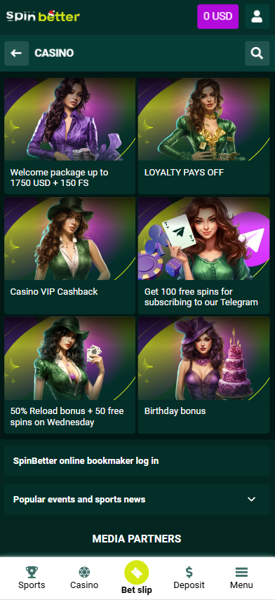 SpinBetter Casino login