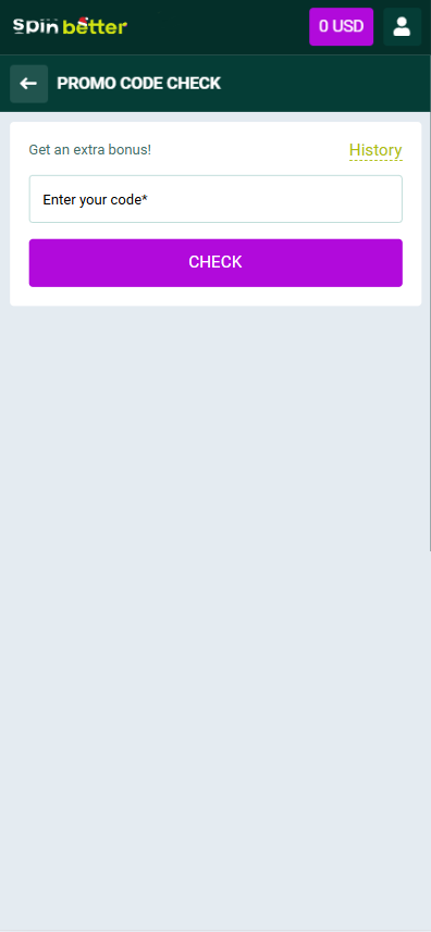 How to check the promo code on Spinbetter?