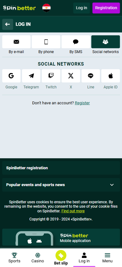 Spinbetter Login