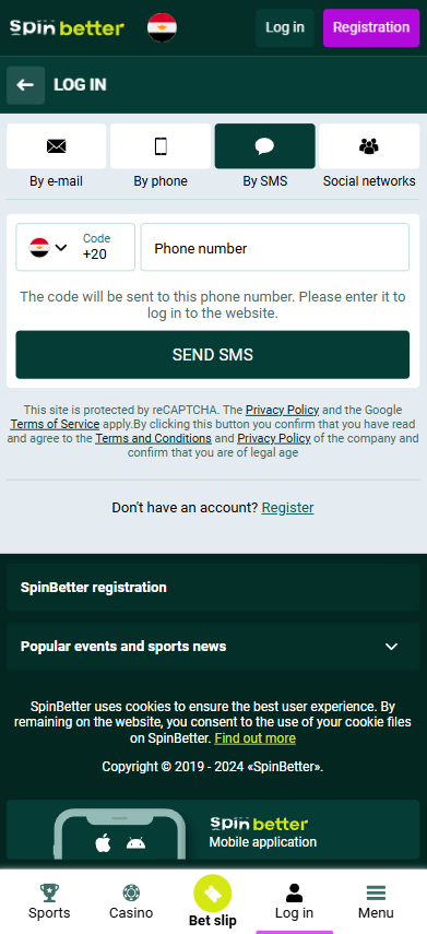 Spinbetter Login